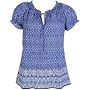 Misses IZOD Drawstring Neck Peasant Top