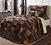 VHC Brands Patriotic Patch Pre-Washed Bedroom Decor, King Quilt, Red, 110Wx97L