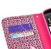 HTC Desire 610 Case, Magnetic Leather Flip Wallet Pouch HTC Desire 610, Slim Folio Case with Kickstand, 2 Credit Card Slot Wallet Pouch (HOT Pink Cheetah)