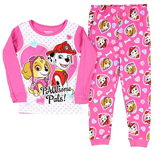 Paw Patrol Little Girls' Pawsome pals Long Sleeve Pajama Set