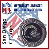 San Diego Chargers NFL Football Helmet Challenge Coin Poker Card Guard
