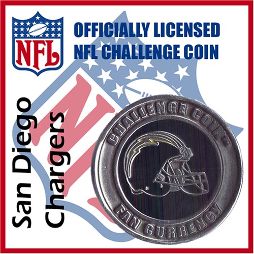 San Diego Chargers NFL Football Helmet Challenge Coin Poker Card Guard