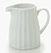 5 WHITE PORCELAIN PITCHER - 5 INCH WHITE PORCELAIN PITCHER WITH HANDLE