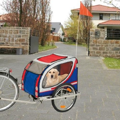 DOGGY LINER DE LUXE BLAU/ROT/SILBER 188 X160X108CM