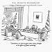 'Serious thought to the effects of global warming.' Cartoon print by Mick Stevens, Published in The New Yorker on 8/9/1999