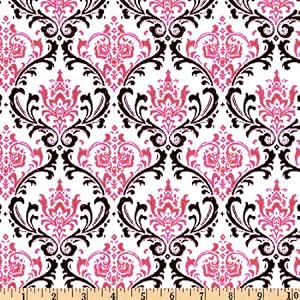 54-Wide-Premier-Prints-Madison-Black-Candy-Pink-Fabric-By-The-Yard