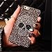 For iPhone 6/6s Plus 5.5 inch Case, Generic Handmade Diamond Skull Skeleton Hard Phone Case Cover Skin Gray