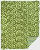 Green Toile Twin Quilt