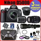 Nikon D5000 12.3 MP DX Digital SLR Camera with 18-55mm f/3.5-5.6G VR Lens a ....