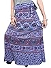 Bohemian Cotton Printed Wrap Around Long Maxi Purple Skirt Beach Dress