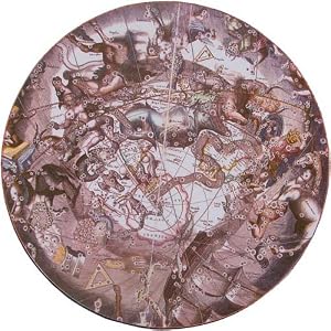 Southern Sky Circular Mat Map Themed Mouse Pad Mousepad
