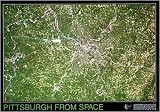 Pittsburgh From Space, Art Poster, size 28