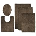 Contemporary Home Bath Rugs - Dark Roast Brown