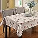 ENNAS Vinyl Tablecloth with Flannel Backing, Waterproof Oil-Proof Plastic Rectangular Tablecloths, for Kitchen Dining Indoor Outdoor (Flowers, 52
