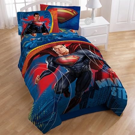 Superman Man of Steel 4 Piece Twin Bedding Collection