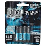 JuiceRechargeableAlkalineBatteries,SizeAAA,4-CountPackages(Packof3)