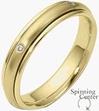 14 Karat Yellow Gold SPINNING Diamond Band, 0.05 TCW