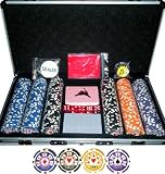 300pc 11.5 gram Premium High Roller Poker Chip Set w/ Free 2-Deck COPAG Plastic Cards