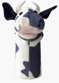 Childrens Toyshop  Toys : Baby Einstein Black & White Cow Puppet