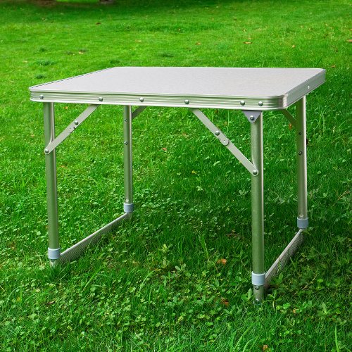 Table pliable et réglable en hauteur pour pique-nique, table valise de camping et de jardin en aluminium, 8816-B