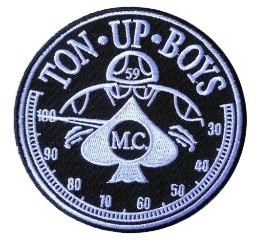Ton up Forever 59 Cafe Racers Ace 100 Mph Club Triumph Biker Iron on Patch 3.5