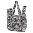 Belvah Quilted Flower Print 3pc Diaper Bag (Black/ White) Belvah Quilted Flower Print 3pc Diaper Bag (Black/ White)