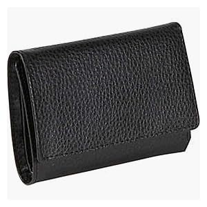 Buy Budd Leather 291332-1 Pebble Grained Leather French Purse Foldover Wallet - Black