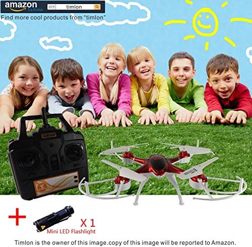 Timlon 2.4Ghz 6-Axis Gyro RC Quadcopter Toys Drone UAV RTF UFO(Red)