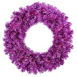 Vickerman 14784 - 24 Purple Wreath 50Purple Lts 180T B882125 24 Inch Christmas Wreath