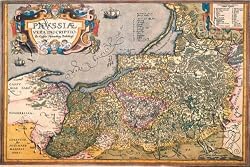 Art Poster, Map of Prussia - 27.5 x 18.75