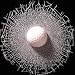 Golfball Shatter Sports 3-D Static Cling Window Decal