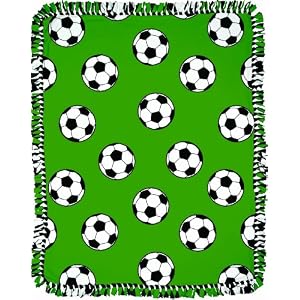 Daisy-Kingdom-No-Sew-Microfleece-Throw-Kit-Soccer