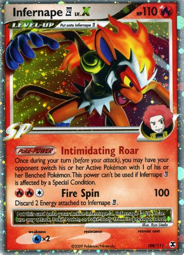 Pokemon Platinum Rising Rivals #108 Infernape 4 LV.X Ultra Rare Card