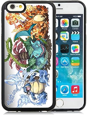 iPhone 6 Case,iPhone 6S TPU Case,Generic Petty Pokemon Blastoise Black Non Slip Surface with Excellent Grip Case for iPhone 6/6S 4.7 Inch