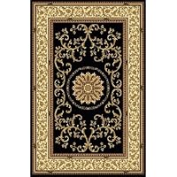 Traditional Area Rug, Radici USA Noble Collection Black