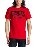 61MX0BWWcjL. SL160  Crooks & Castles Mens Core Logo D.O.E Knit Crew Short Sleeve T Shirt