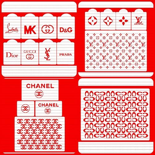 Lot Designer Stencils for Cakes and All Purposes 18 pcs background