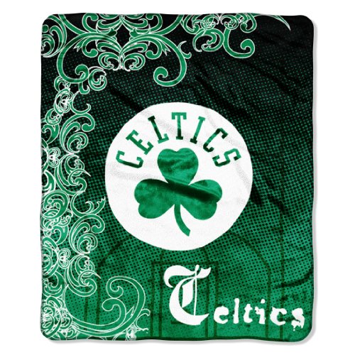 NBA Boston Celtics 50-Inch-by-60-Inch Micro Raschel Throw "Street Edge" Design