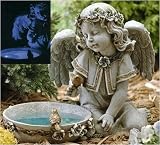 14 Joseph's Studio Solar Powered Bird Bath Angel Outdoor Garden Statue