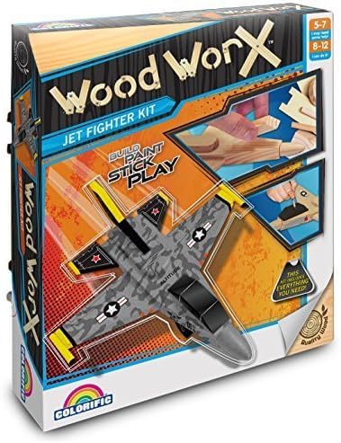 Colorific - Wood Worx - Jet Fighter Craft Activity Kit by Colorific