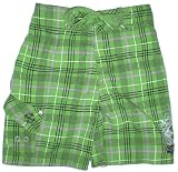 Quiksilver Infant's Plaid Green Board Shorts 12M, 18M