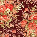 Laura Ashley English Bouquet Country PEVA Flannel Back Tablecloth, 60x84 Oblong (Rectangle)