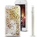 For iPhone 6S/6,iPhone 6S Case,iPhone 6S/6 Liquid Case,NSSTAR Creative Design Flowing Liquid Floating Luxury Bling Glitter Sparkle Heart Hard Case for Apple iPhone 6S (2015)/iPhone 6 (2014),Yellow