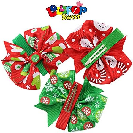 Lollipopsweet Merrychristmas Lovely Baby Girl Headband (hair clips(6pcs/pack))