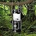 Upmall Camping Lantern,Solar Rechargeable LED Tent Light & Handheld Flashlight in the Bottom,Collapsible Portable Outdoor Survival Lamp Torch for Hiking Fishing Emergency (Black)
