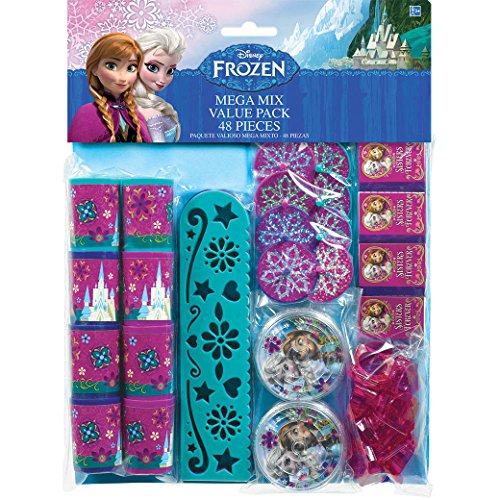 Disney Frozen Birthday Favour Toys and Prize Giveaway (48 Pack), Multi Color, 11 1/2" x 9".