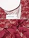 Meaneor Ladies Scoop Neck Cap Sleeve Casual Pullover Lace Skater Dress (Burgady/S)