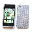 Apple iPhone 4 & 4S Snap-on Protector Hard Case Rhinestone Cover "Silver Bling"