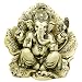 Cream and Green Ganesh Statue on Leaves