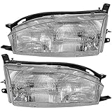 Driver and Passenger Headlights Headlamps Replacement for Toyota 81150-06011 81110-06011